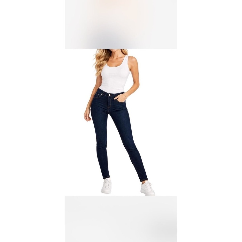 Michael Kors Dark Rinse Mid rise Izzy Skinny jeans size 8 NWT